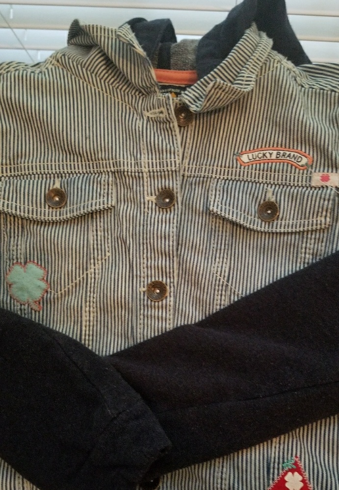 Lucky Brand Jeans Hooded Denim Jacket
